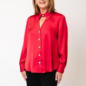 Coco Doll Espa Keyhole Blouse, Red
