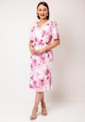 Coco Doll Sydney Floral V Neck Midi Dress, Pink image