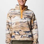 Columbia Womens Helvetia™ II Cropped Print Fleece, Cream Multi