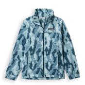 Columbia Kids Zing Print Full Zip Print Fleece, Green
