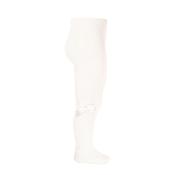 Condor Mini Girl Satin Bow Tights, Cream image