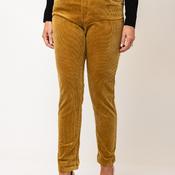 CRO Cero Suzanne Cord Slim Leg Trousers, Yellow