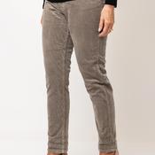 CRO Cero Suzanne Cord Slim Leg Trousers, Grey