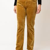 CRO Cero Emma Cord Straight Leg Trousers, Yellow