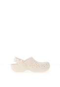 Crocs Girls Floral Cut Out Clogs, Off White image