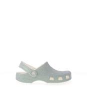 Crocs Girls Iridescent Glitter Clog, Silver