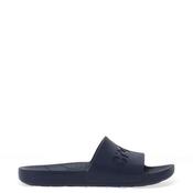 Crocs Womens Logo Embossed Sliders, Navy image