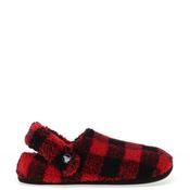 Crocs Womens Classic Buffalo Check Cozy Clogs, Red &amp; Black image