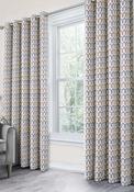 Curtina Arcadia Fully Lined Luxury Eyelet Curtains 90”x 90”, Natural image