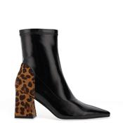 Dancing Matilda Acrobat Faux Patent Printed Sock Boot, Black image