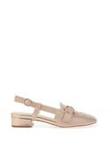 Dancing Matilda Buckle Detail Heeled Pumps, Nude image