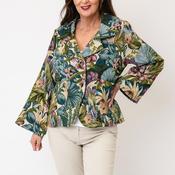 d.e.c.k By Decollage Scenic Floral Print Jacket, Green image