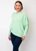 D.E.C.K By Decollage One Size Draped Oversized Jumper, Mint Green image