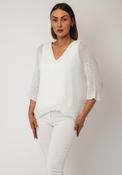 D.e.c.k by Decollage One Size Cropped Sleeve Jumper, White image