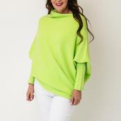 d.e.c.k. By Decollage One Size Draped Oversized Jumper, Lime Green image