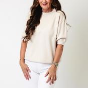 d.e.c.k by Decollage One Size Short Sleeve Jumper, Cream image