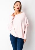 d.e.c.k by Decollage Draped Oversized Jumper, Pink image