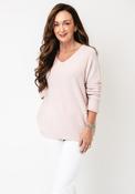 D.E.C.K by Decollage One Size V-Neck Sweater, Light Pink image