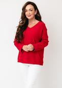 D.E.C.K by Decollage One Size V-Neck Sweater, Red image
