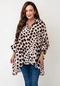D.E.C.K by Decollage One Size Polka Dot Shirt, Beige image