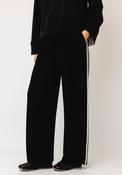 d.e.c.k By Decollage Wide Leg with Stripe Trousers, Black image