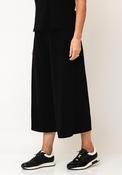 d.e.c.k By Decollage Elasticated Cropped Flared Trousers, Black image