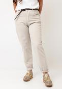 D.E.C.K by Decollage Slim Leg Belted Jeans, Beige image