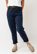 D.E.C.K by Decollage Slim Leg Belted Jeans, Navy image
