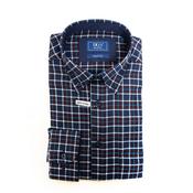 Daniel Grahame Check Shirt, Navy &amp; Burgundy image
