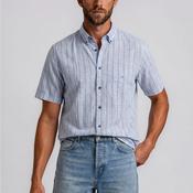 Daniel Grahame Checked Short Sleeve Shirt, Sky Blue