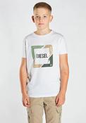Diesel Boys Jon Short Sleeve Tee, White image