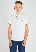 Diesel Boys Milo Short Sleeve Polo, White image