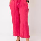 Dolcezza Casual Linen Trousers, Fuchsia