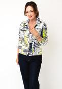 Dolcezza Graphic Print Jacket, Green Multi image