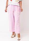 Dolcezza Linen Wide Leg Trousers, Light Pink image