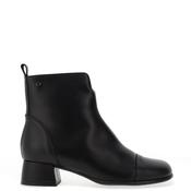 Donna Serena Patent Leather Toe Cap Low Heel Boots, Black image