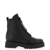 Donna Serena Leather Chunky Platform Trainers, Black image