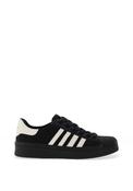 Drilleys Ninety-One Leather Quad Stripe Trainers, Black image