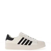 Drilleys Ninety-One Leather Quad Stripe Trainers, White image