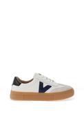 Drilleys Ninety Faux Leather Trainers, White image
