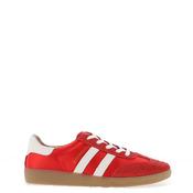 Drilleys Ninety Stripe Suede Gum Trainers, Red image
