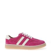 Drilleys Seventy-Five Faux Suede Flat Trainers, Hot Pink image