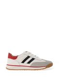 Drilleys Seventy-Three Leather Colour Block Trainers, White &amp; Grey image
