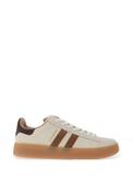 Drilleys Thirty-Four Faux Leather Trainers, Cream image