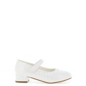 Dubarry Girl Velma Patent Communion Shoe, White image