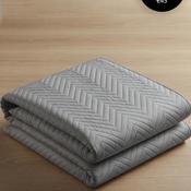 EA Design Luxury Chevron Quilted 245x260cm Throw, Grey