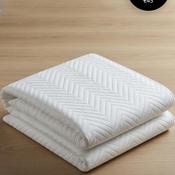 EA Design Luxury Chevron Quilted 245x260cm Throw, Cream image