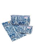 Elie Beaumont Serendipity Cotton Cosmetic Bag Set, Blue Reef image
