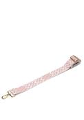 Elie Beaumont Chevron Crossbody Bag Strap, Pink and White image