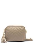 Elie Beaumont Tassel Keyring Crossbody Bag, Beige image